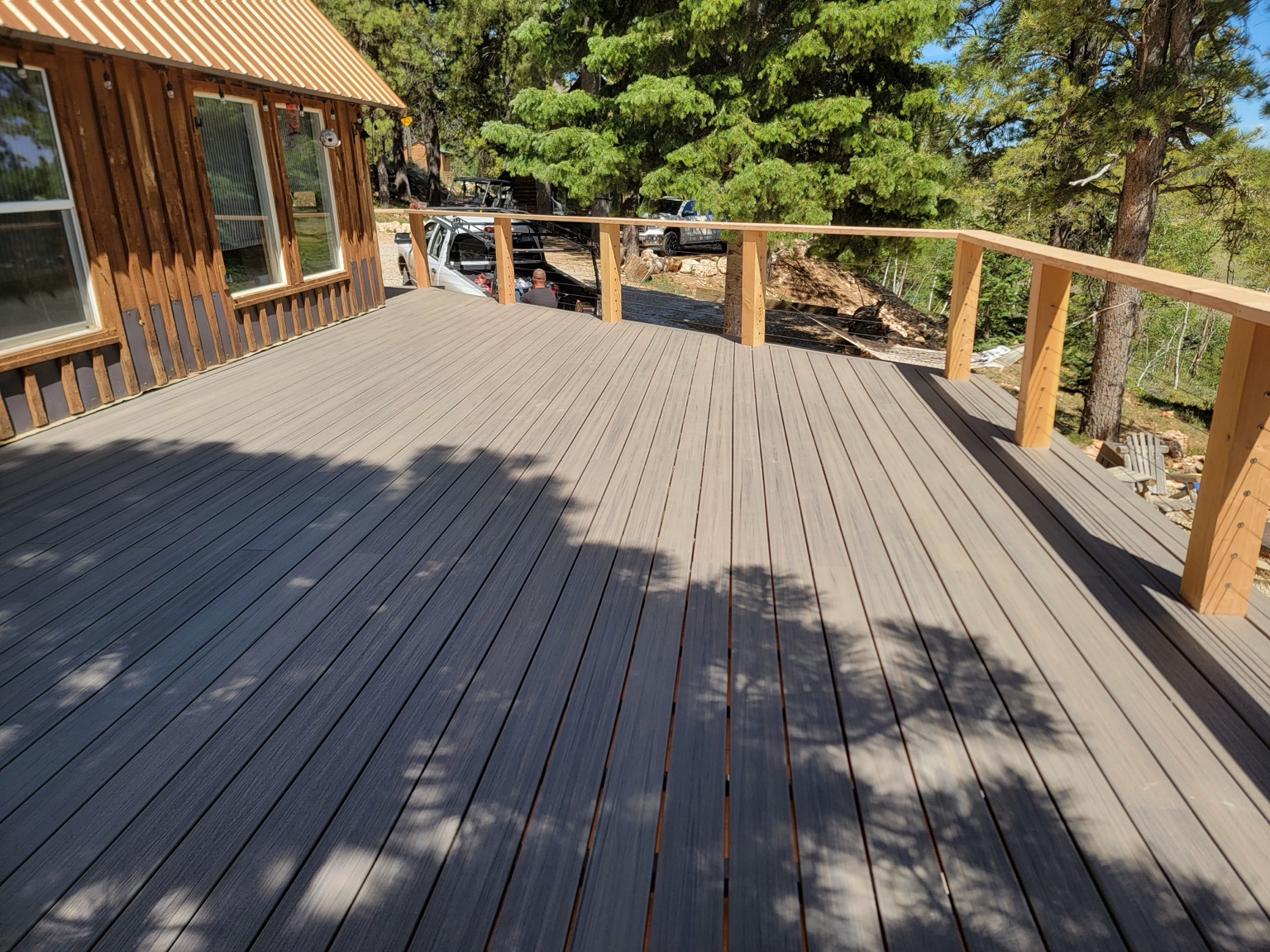 Renovated deck beside the cabin