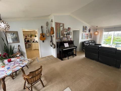 Original living room with carpet